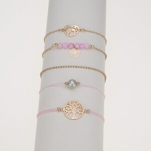 *DALLAS* Gold x Pink Fashion Bracelet Set